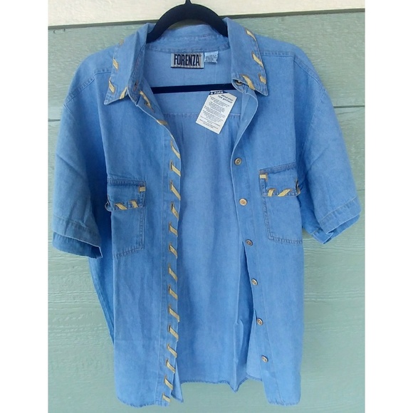 NWT VINTAGE Forenza 80s 90s Oversized Top - Picture 1 of 7